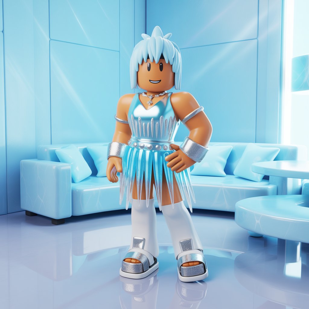 Icicle Couture in Roblox Dress to Impress