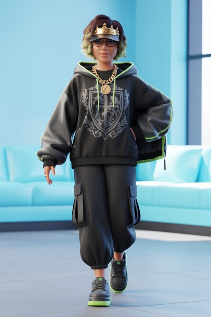 Street Court Monarch (Streetwear Fusion)